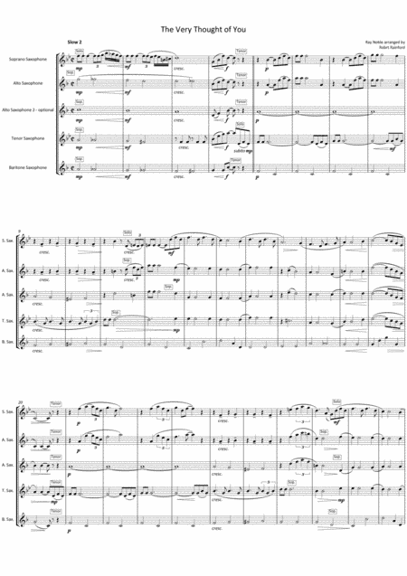 The Very Thought Of You (arr. Robert Rainford)