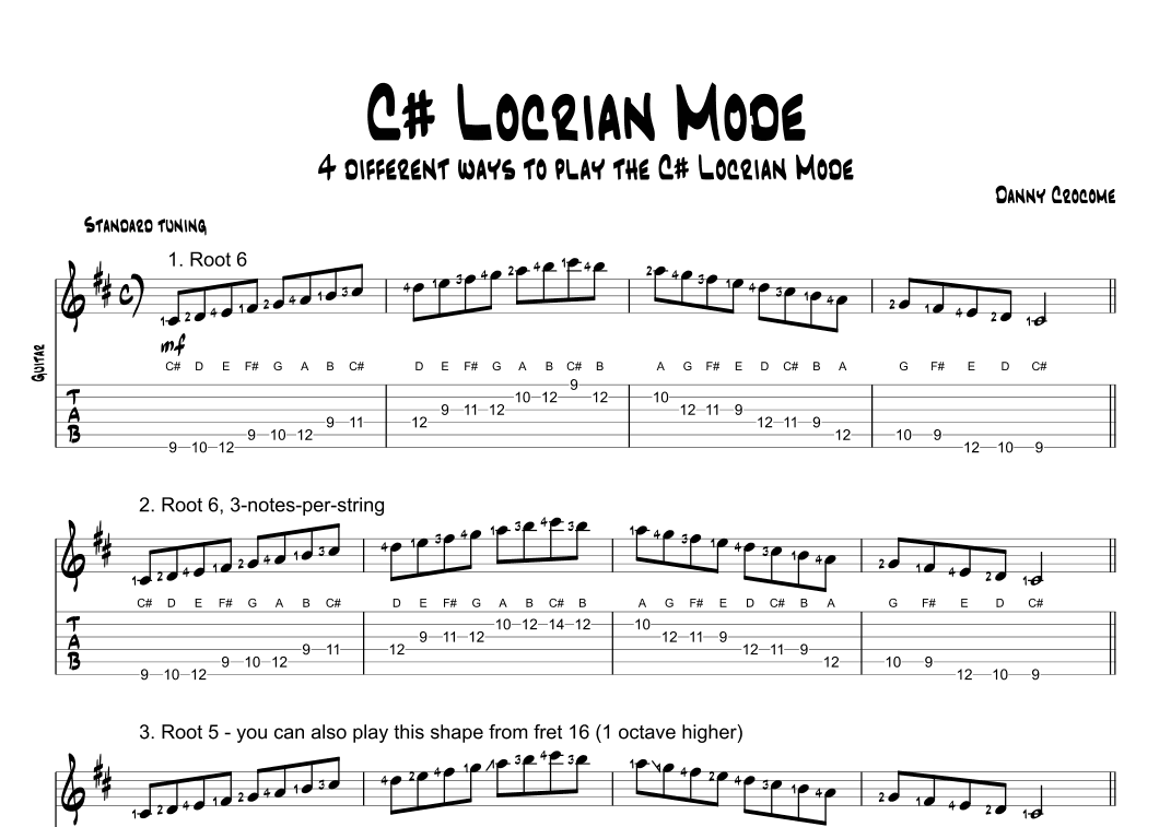 C# Locrian Mode (4 Ways to Play)