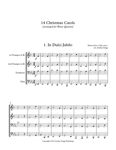 14 Christmas Carols (arranged for Brass Quartet) (arr. Jordan Grigg)