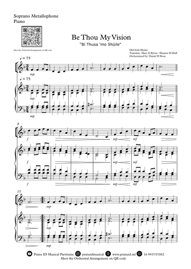 Be Thou My Vision - "Bí Thusa 'mo Shúile" - Easy Soprano Metallophone and Piano (arr. Daniel H Rosa)