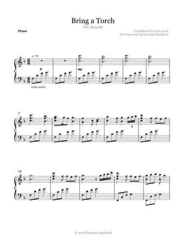 Bring a Torch (arr. Susanne Bashford)