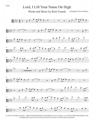 Lord, I Lift Your Name On High (arr. Kevin Busse)