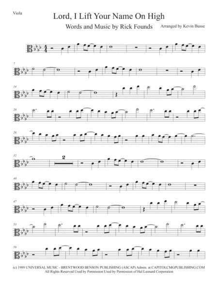 Lord, I Lift Your Name On High (arr. Kevin Busse)