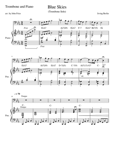 Blue Skies (arr. John Fries)