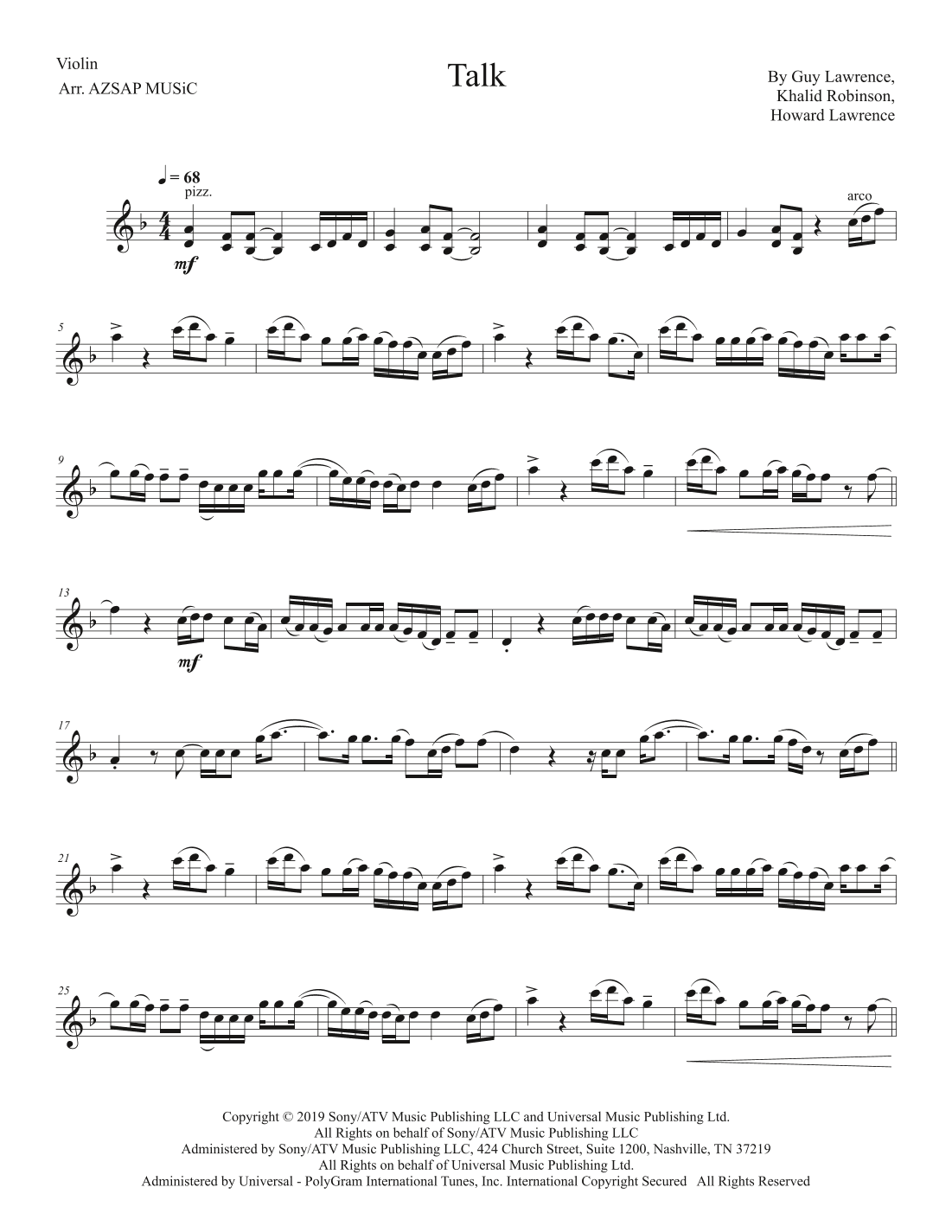 Talk (arr. AZSAP MUSiC)