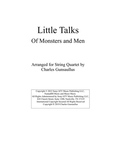 Little Talks (arr. Charles Gunsaullus)
