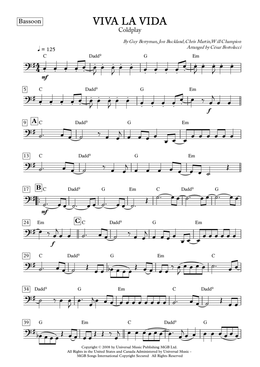 Viva La Vida (arr. ACT Bortolucci)