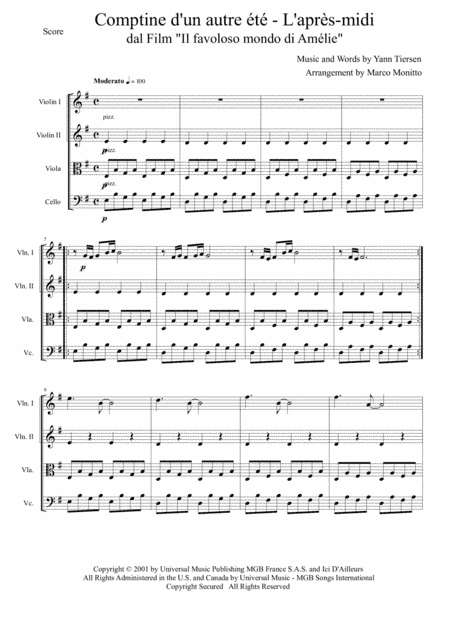 Fabuleux Destin D'amelie Poulain (arr. Marco Monitto)