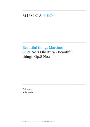 Suite No.2 Obertura-Beautiful things Op.8 No.1