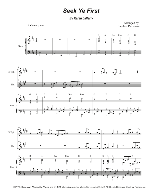 Seek Ye First (arr. Stephen DeCesare)