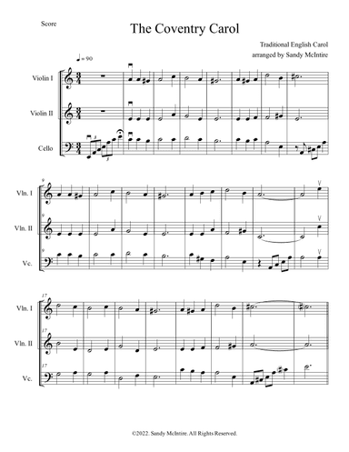 The Coventry Carol (arr. Sandy McIntire)