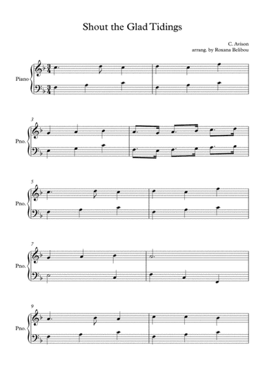 Shout the Glad Tidings (arr. Roxana Belibou)