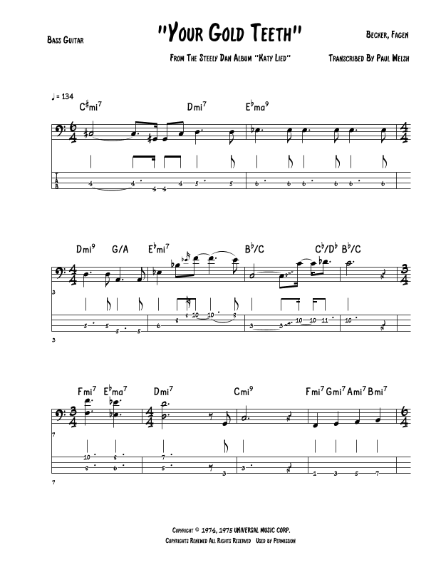 Your Gold Teeth (arr. Accubass)