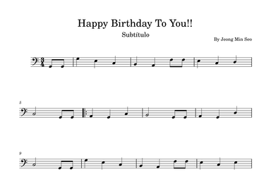 Happy Birthday To You!! (arr. Fernanda Moura)