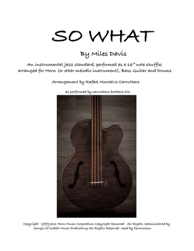 So What (arr. Rafael Montalvo Carruthers)