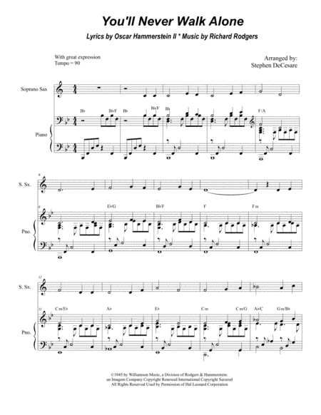 You'll Never Walk Alone (arr. Stephen DeCesare)