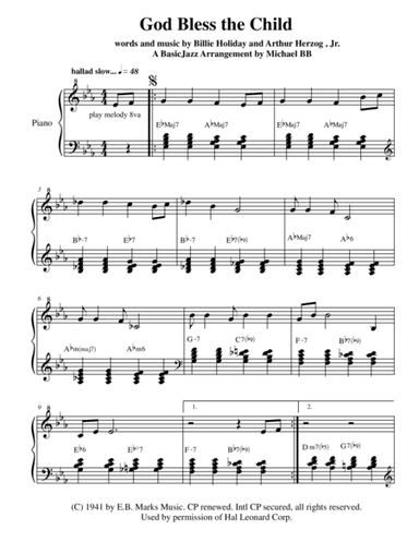 God Bless' The Child (arr. Michael Butkus-Bomier)