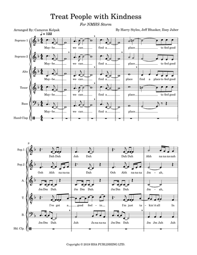 Treat People With Kindness (arr. Cameron Kolpak)