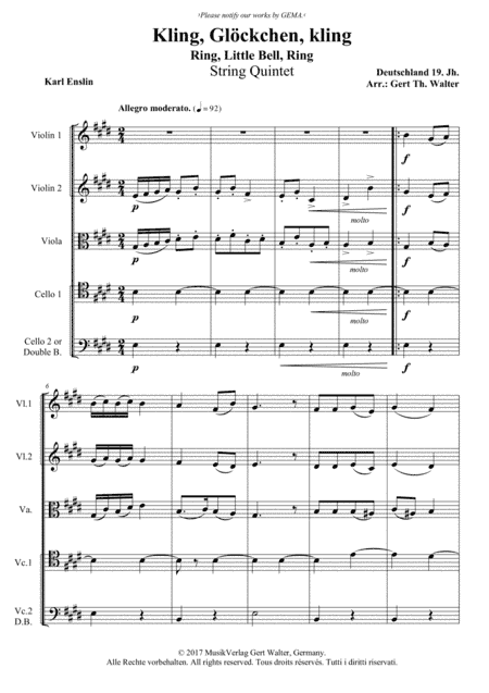 Ring, Little Bell, Ring (arr. Gert Th. Walter)