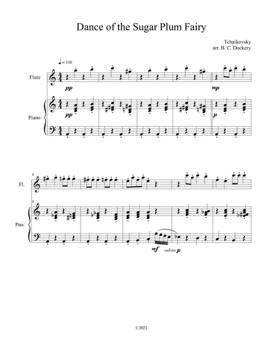 Dance of the Sugar Plum Fairy (Flute Solo with Piano Accompaniment) (arr. B. C. Dockery)