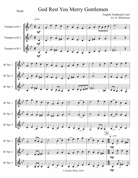 God Rest you Merry Gentlemen (arr. R. Whitehead)