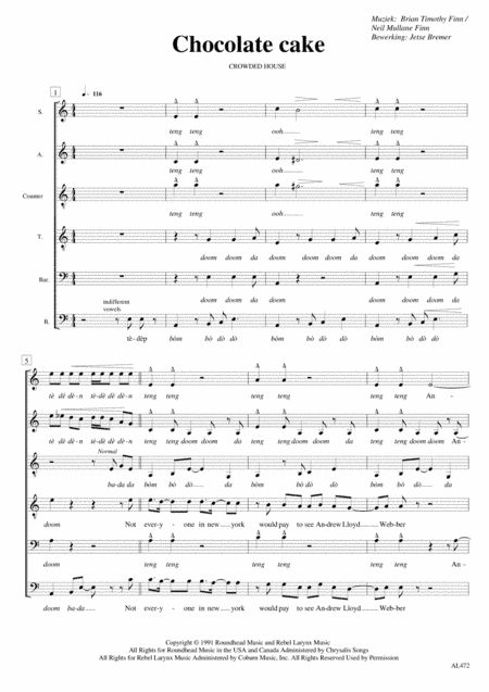 Chocolate Cake (arr. Jetse Bremer)