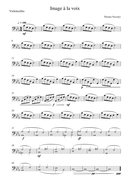 Image à la Voix/Cello PART