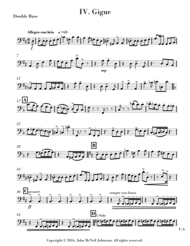 Divertimento for Strings: IV. Gigue - Parts