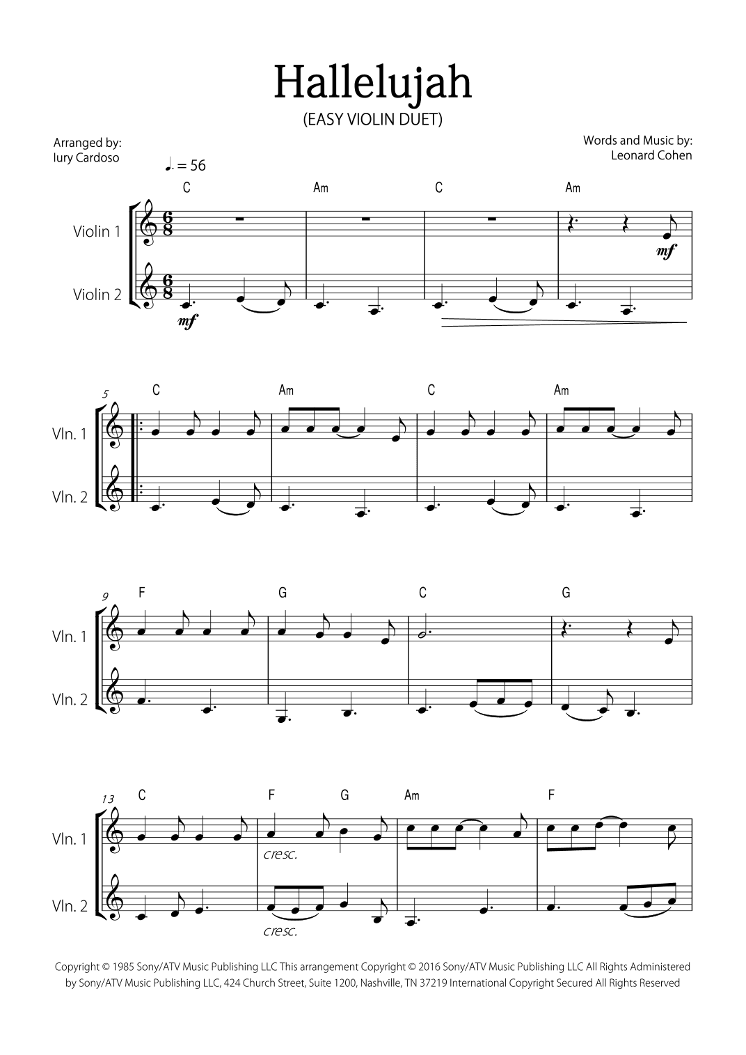 Hallelujah (arr. Iury Cardoso)