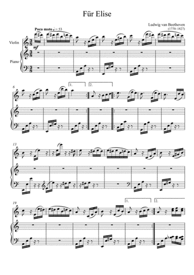 Beethoven - Für Elise (Violin Solo) (arr. André Laitano)