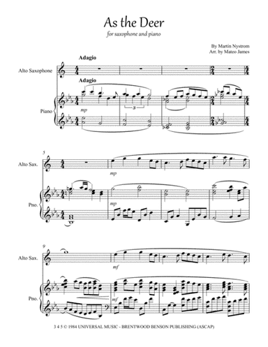 As The Deer (arr. Mateo James)
