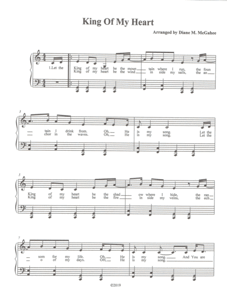 King Of My Heart (arr. Diane M. McGahee)