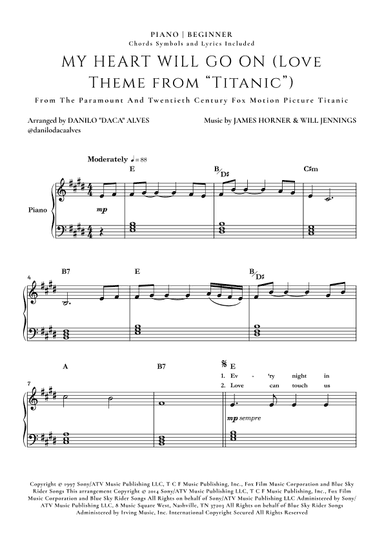 My Heart Will Go On (love Theme From 'titanic') (arr. Danilo "Daca" Alves)
