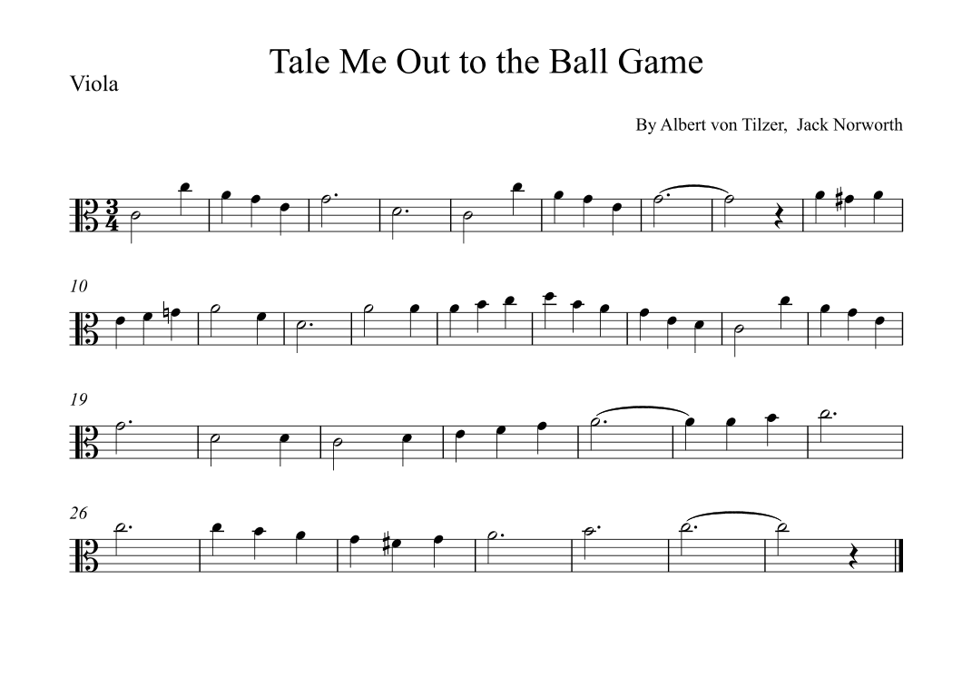 Take Me Out To The Ball Game (arr. Alex Nunes Rodrigues)