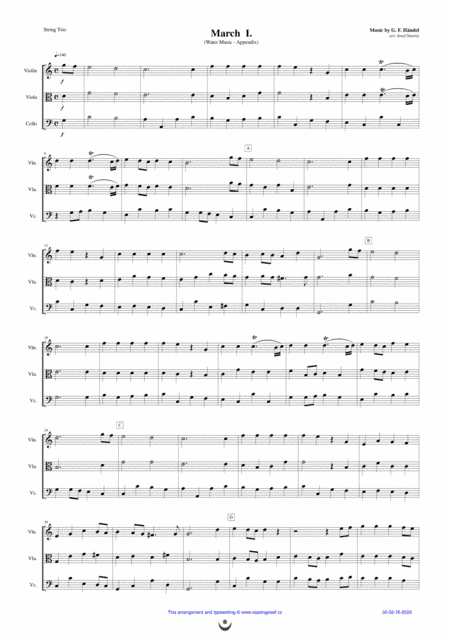 Two Marches (Water Music) (arr. Josef STASTNY)