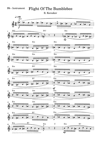 The Flight Of The Bumblebee (arr. Fabio Eduardo de Oliveira)