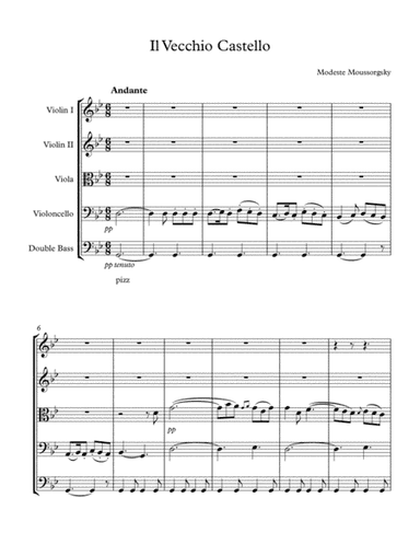Il Vecchio Castello String Quintet Moussorgsky (arr. Dave Lockhart)
