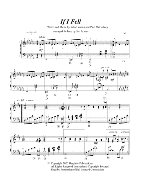 If I Fell (arr. Jim Palmer)