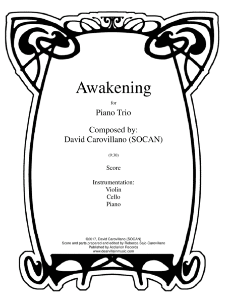 Awakening for Piano Trio