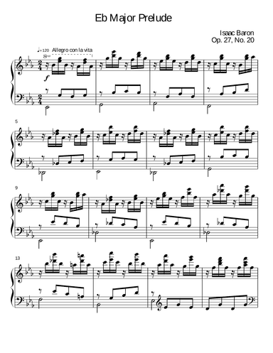 Prelude in Eb Major Op. 27, No. 20