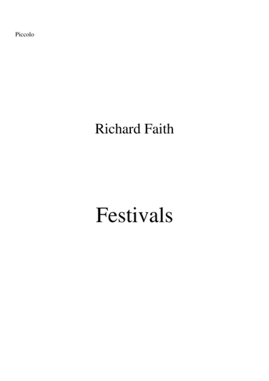 Richard Faith/László Veres   : Festivals for Concert Band, set of complete woodwind parts