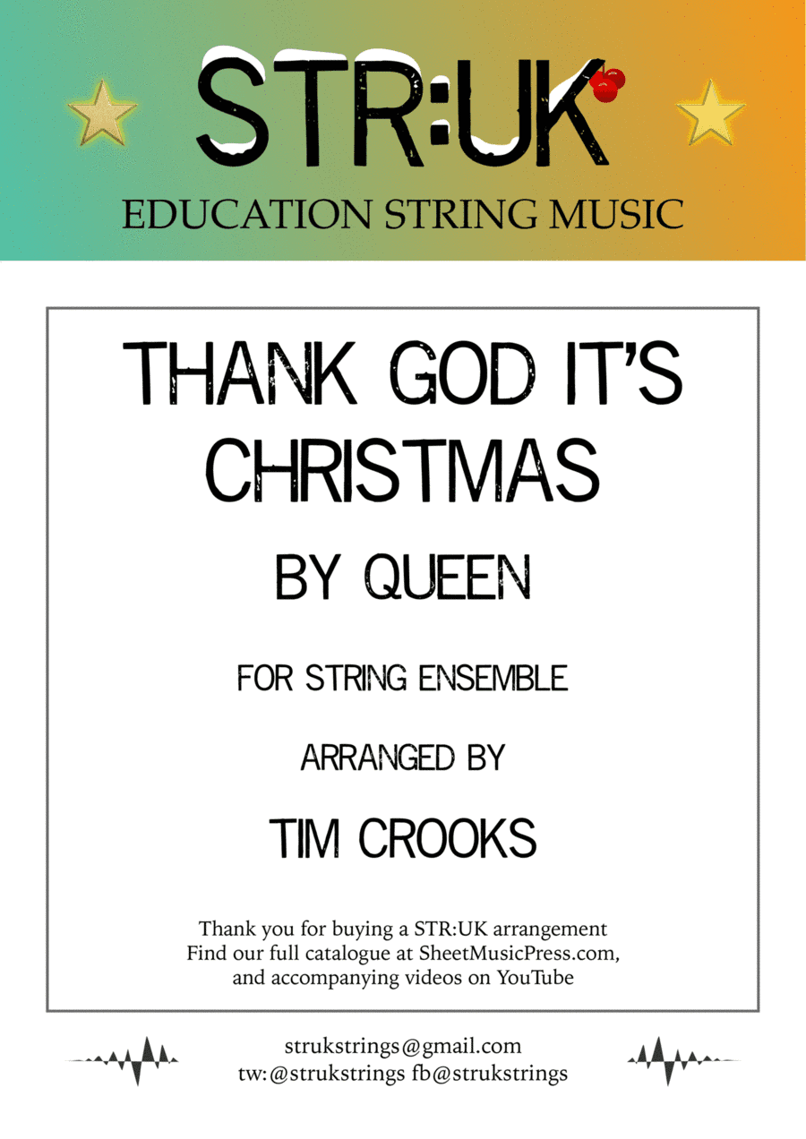 Thank God It's Christmas (arr. Tim Crooks)