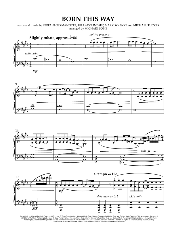 Born This Way (arr. Michael Sobie)