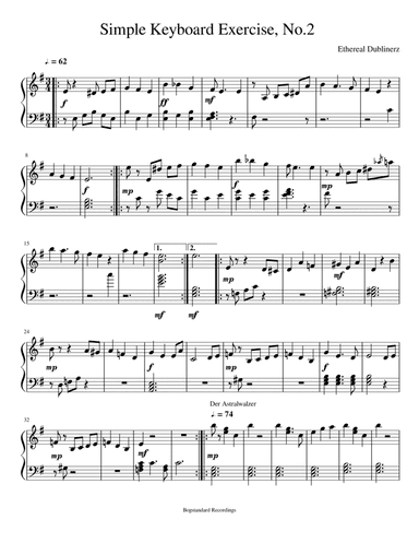 Simple Keyboard Exercise, No.2