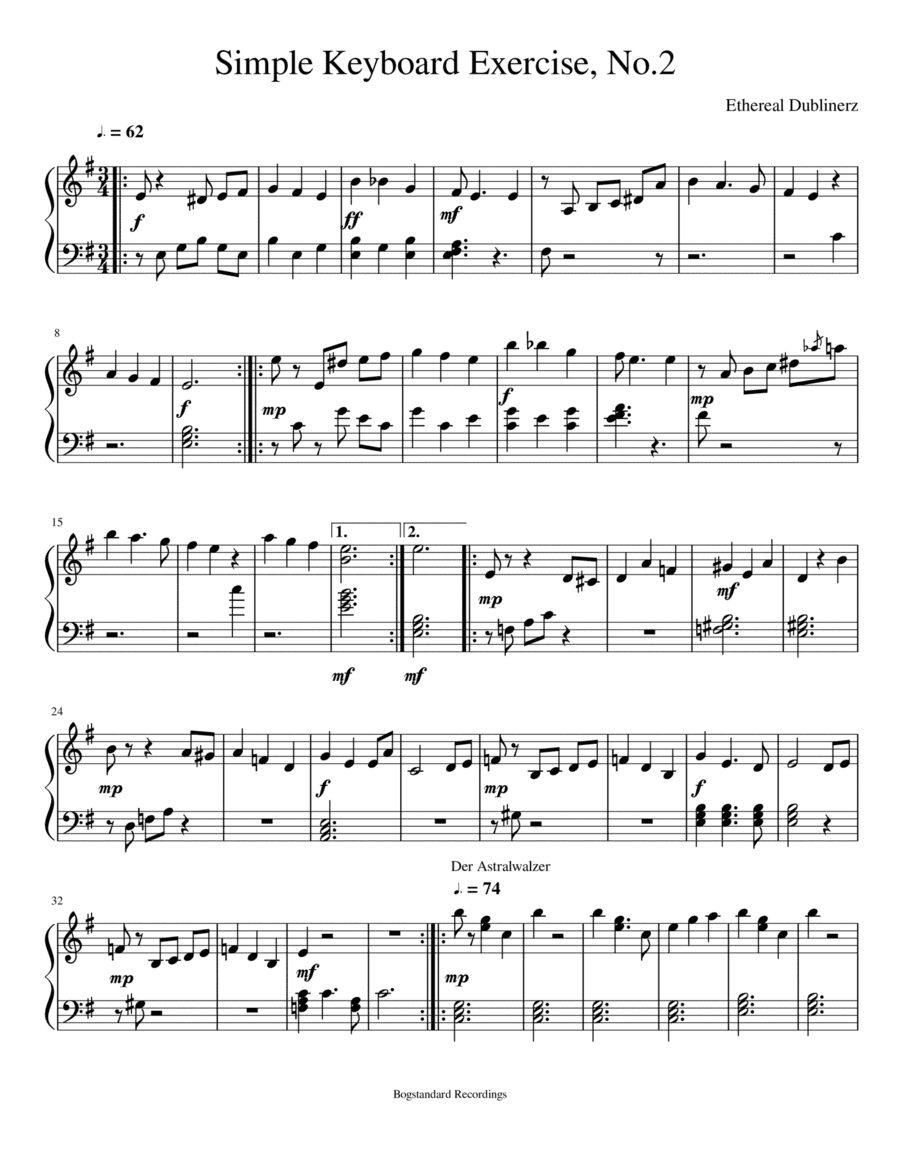 Simple Keyboard Exercise, No.2