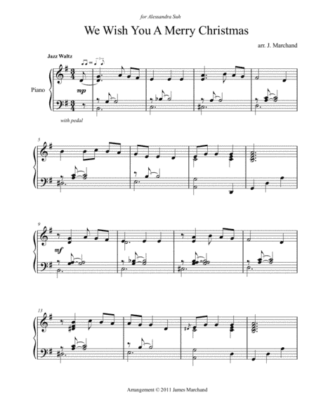 We Wish You a Merry Christmas (arr. James Marchand)