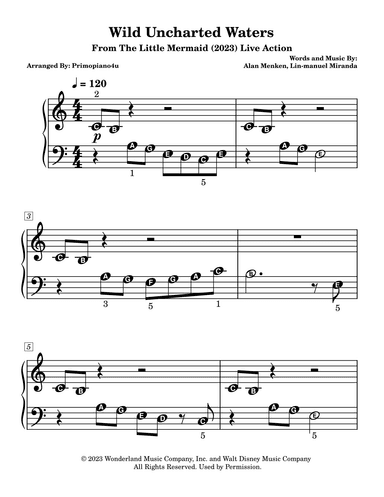 Wild Uncharted Waters (arr. Primopiano4u)