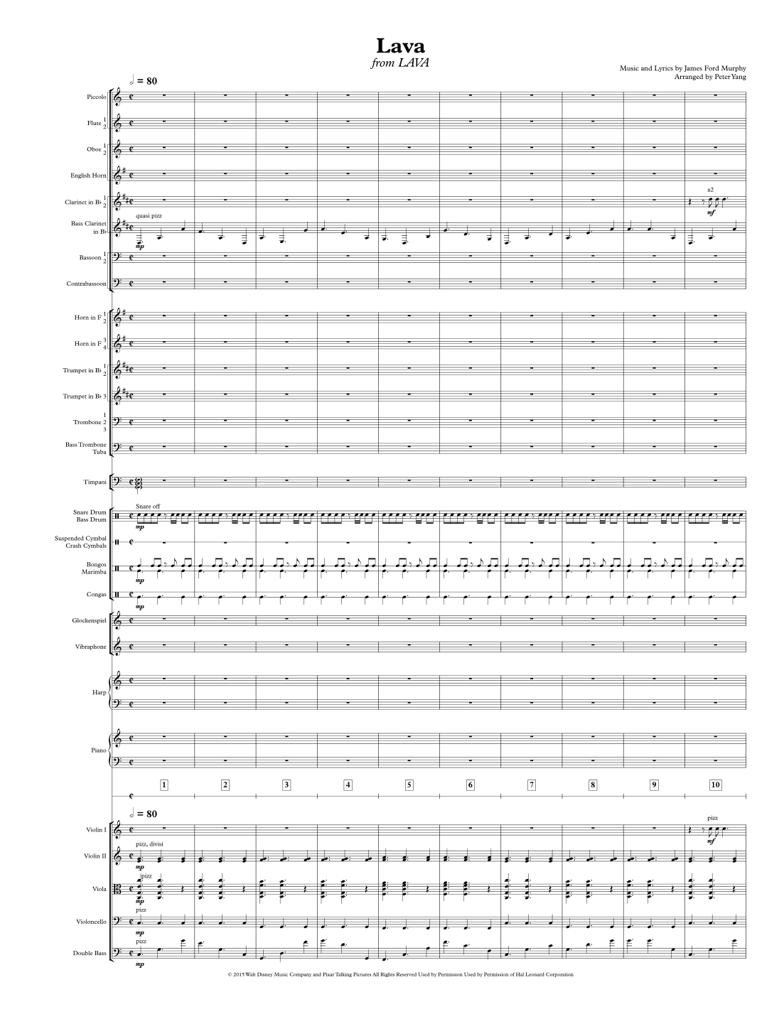 Lava (arr. Peter Yang)