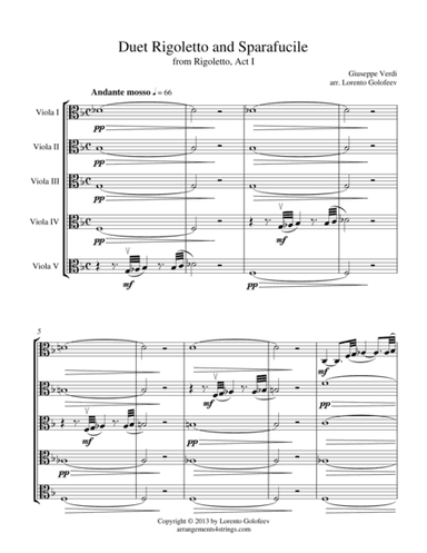 Duet Rigoletto and Sparafucile from Rigoletto (arr. Lorento Golofeev)