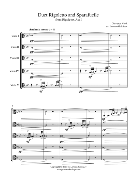 Duet Rigoletto and Sparafucile from Rigoletto (arr. Lorento Golofeev)